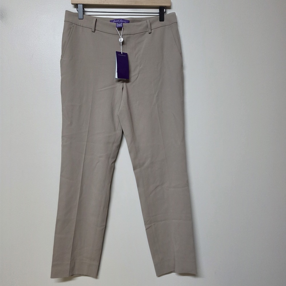 Ralph Lauren Purple Label Wool Dress‎ Pants Truffle Shade Size 8 NWT Italy $750